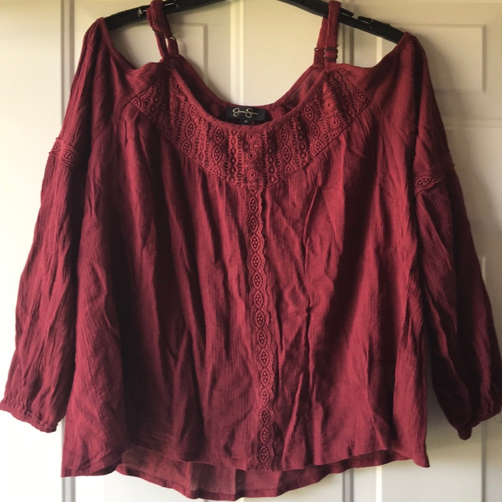 Jessica Simpson Dark Red Top!